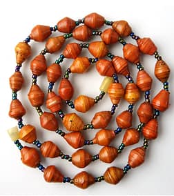 Handmade Foxy Brown Orange Necklace
