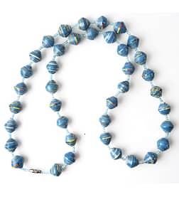 Handmade Glossy Blue Necklace