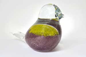 Glass Bird Purple Yellow