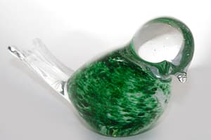 Glass Bird Green Coloured