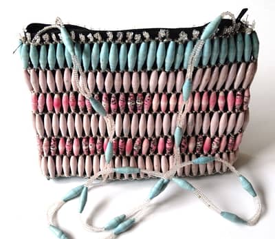 Handmade Beaded Angelic Pink Blue Bead Handbags