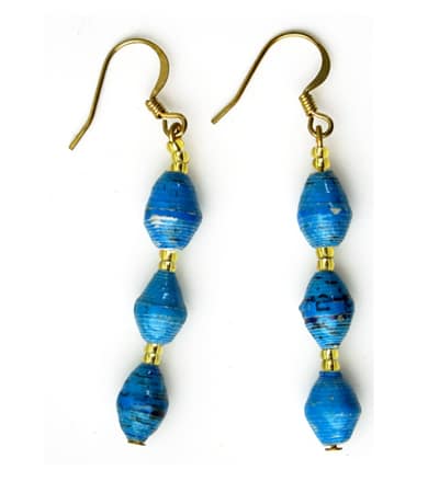 Blue - Handcrafted Fabart Earrings by Asalkaar