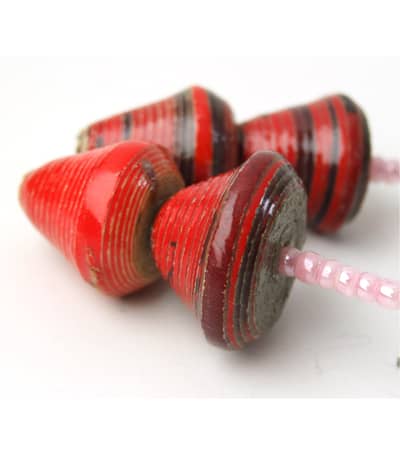 Handmade Classy Dark Red Earrings