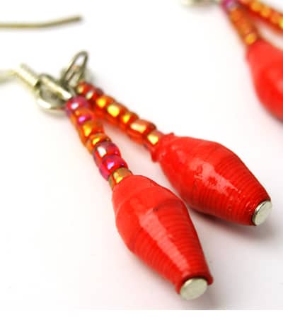 Handmade Luscious Red Earrings