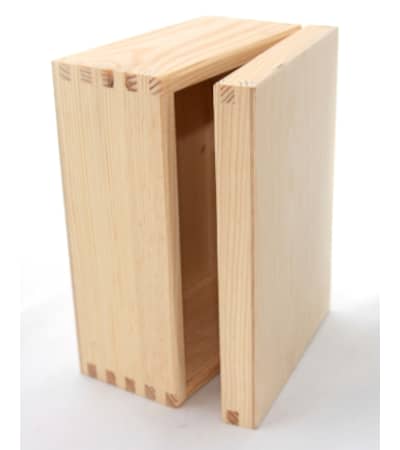 unvarnished wooden box