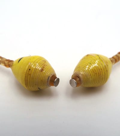 Handmade Yellow Bead Earrings