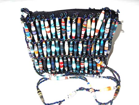Handmade Beaded Dark Blue Bead Handbags