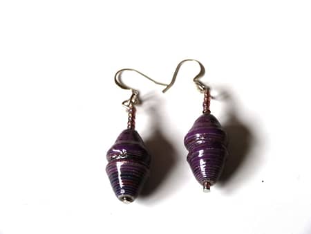 Handmade Glowing Purple Earrings