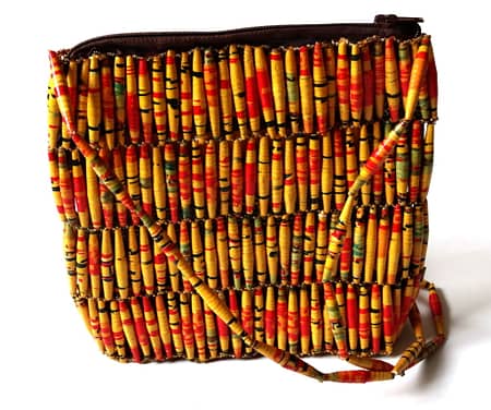 Handmade Vintage Yellow Red Bead Handbags