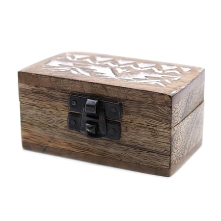 White Washed Wooden Box – Pill Box Slavic Design